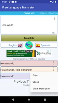 English Language Translator android App screenshot 9