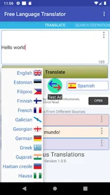 English Language Translator android App screenshot 14