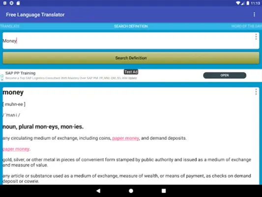 English Language Translator android App screenshot 4